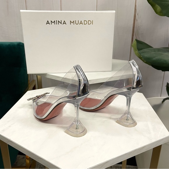 Amina Muaddi FW21 Begun Pump PVC - Picture 2 of 7